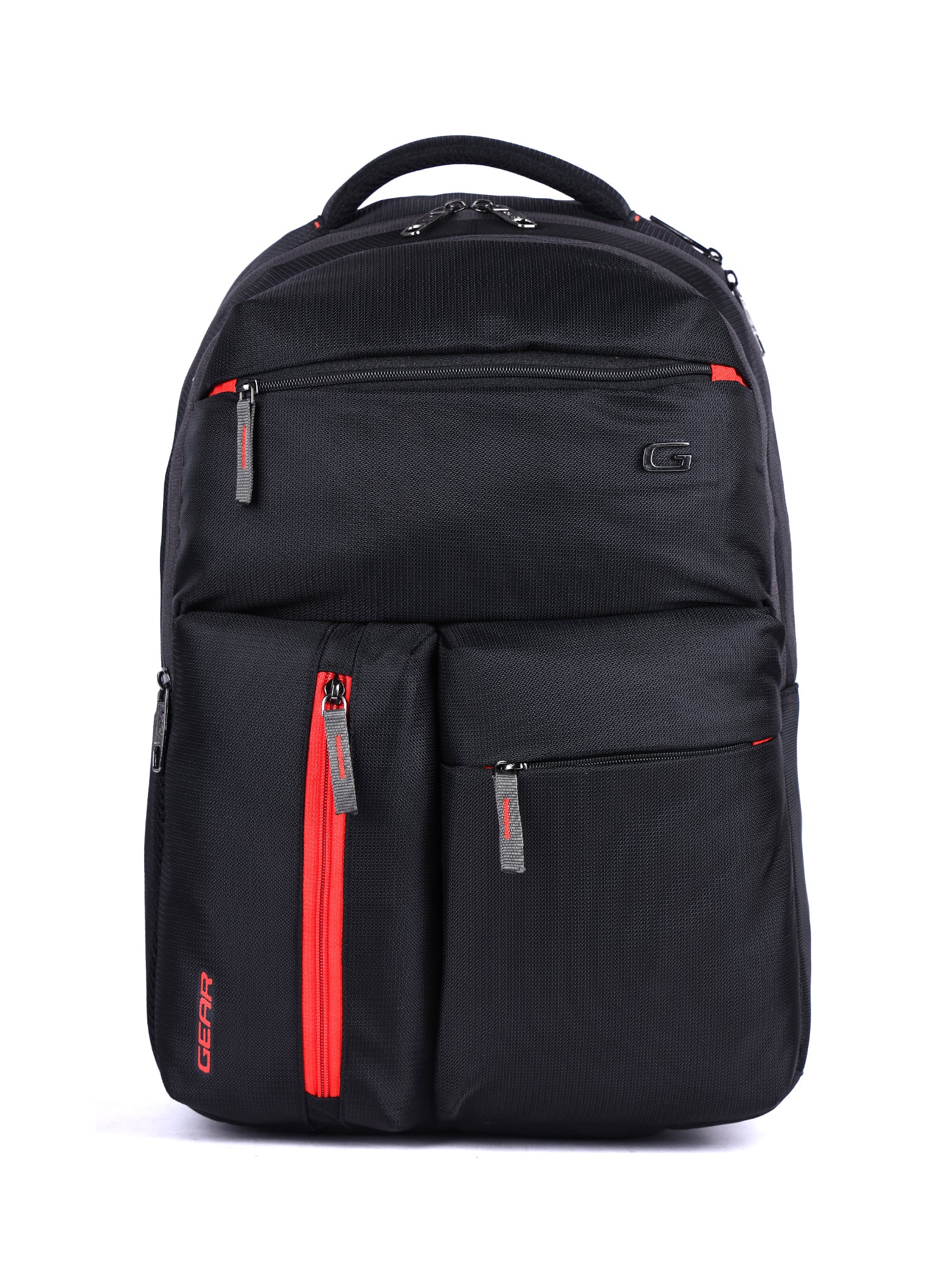 Gear Journey 29L Laptop Backpack with Rain Cover (Black-Red) – Gear Bags